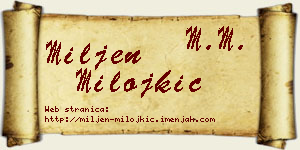Miljen Milojkić vizit kartica